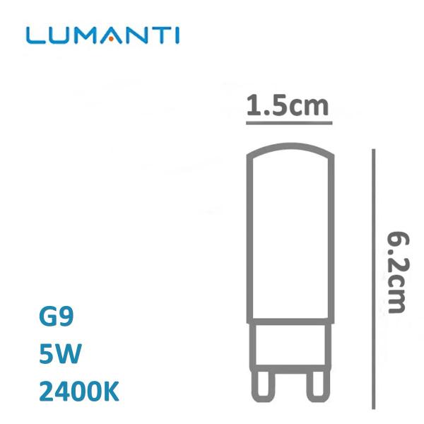 Imagem de Lâmpada Led Halopin Smd 5W G9 220V Branco Quente Âmbar 2400K