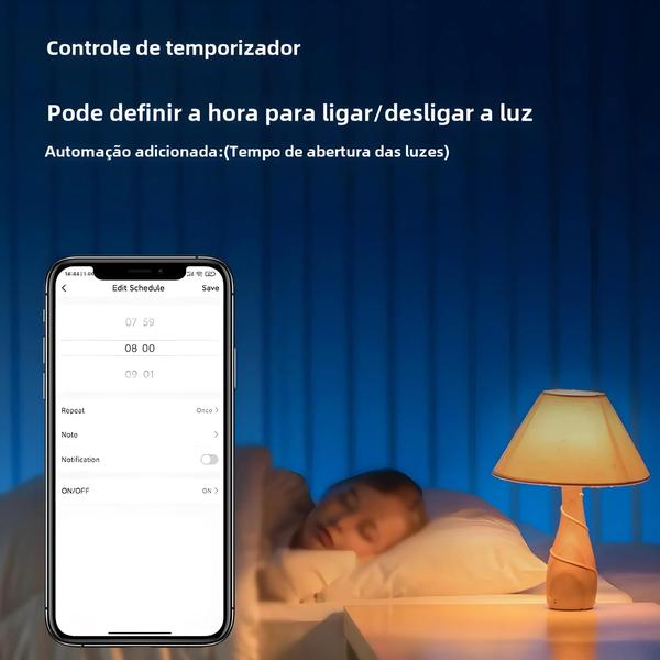 Imagem de Lâmpada LED Inteligente Wi-Fi E27 (10W/15W/20W) - Controle por Voz (Alexa/Google) via App Tuya