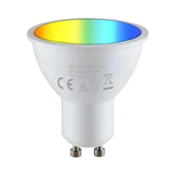 Imagem de Lâmpada LED Inteligente Wi-Fi GU10 RGB - 5W, 7W, 9W (110V/220V) - Compatível com Alexa e Google Home