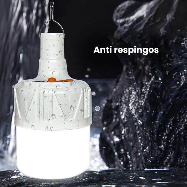 Lâmpada Led Lampião Luz De Emergencia Pesca Recarregável - Afastore Imagem de Lâmpada Led Lampião Luz De Emergencia Pesca Recarregável