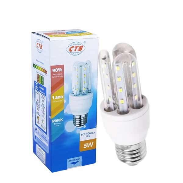 Imagem de Lâmpada Led Mini Compacta Milho 5W E27 Bivolt Frio 6500K