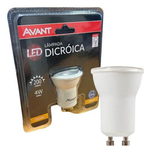 Imagem de Lâmpada Led Mini Dicroica Avant 4w Gu10 Branco Quente 3000k