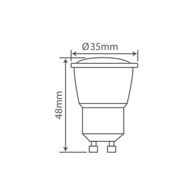 Imagem de Lâmpada LED Mini Dicróica MR11 4W Luz Branca Neutra 4000K GU10 Bivolt 110v/220v