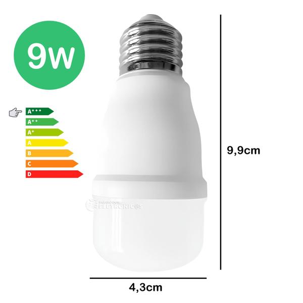 Imagem de Lâmpada LED Mini T45 9W E27 6500K Branco-Frio Eficiência e Potência EB7205