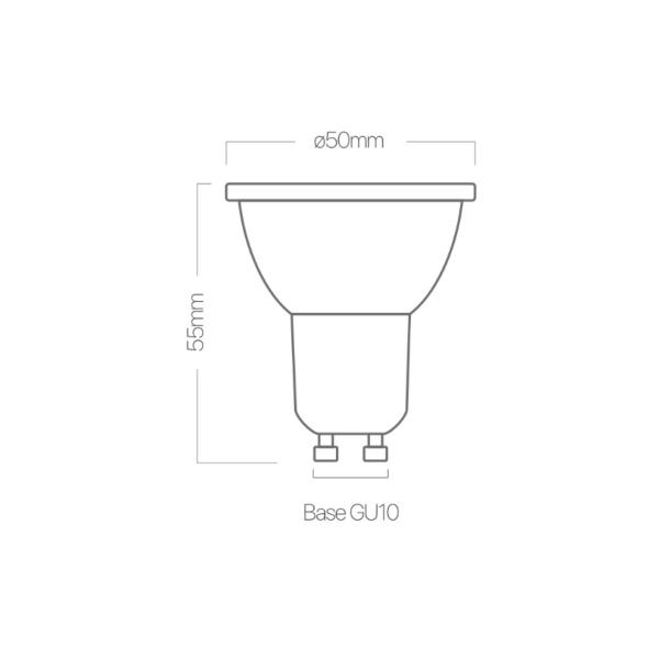 Imagem de Lâmpada LED MR16 Dicroica 4,8W Bivolt 36 2700K Quente GU10 Pix Iluminação