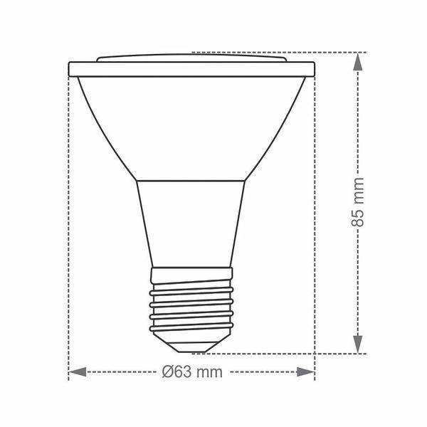 Imagem de Lâmpada LED Par 20 7W Bivolt 2700K 525lm E27