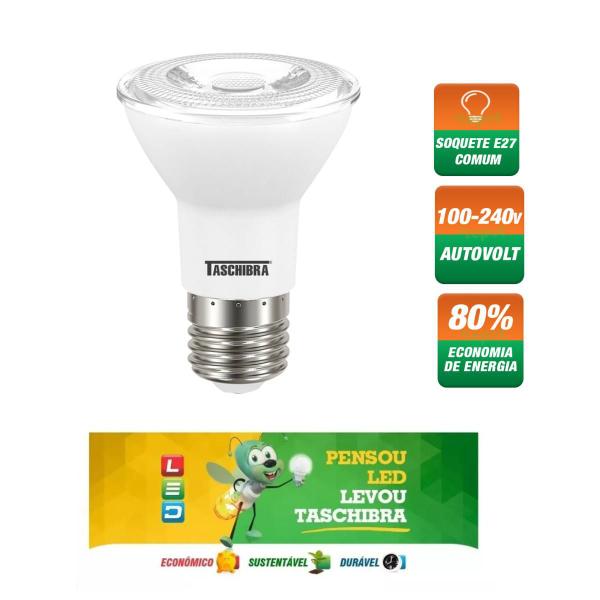 Imagem de Lâmpada Led Par 20 Prova D'água Externa 2700k E27 IP65 Taschibra Bivolt