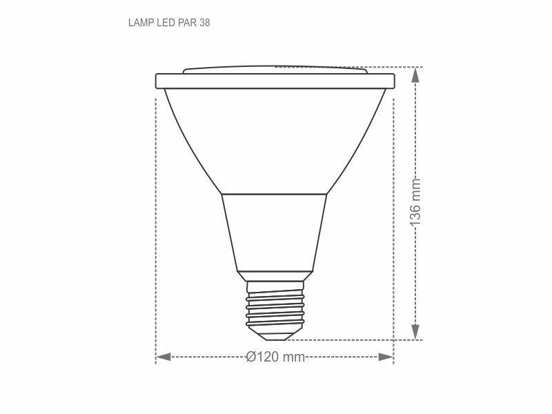 Imagem de Lâmpada Led Par 38 14W E27 IP65 Taschibra Bivolt