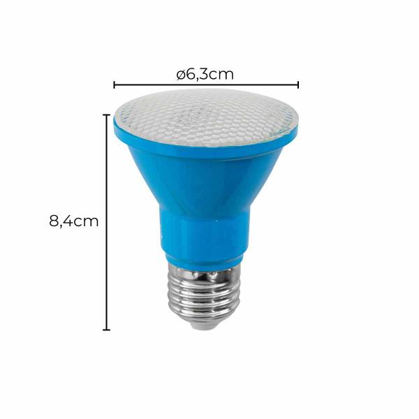 Imagem de Lâmpada LED PAR20 6W Decorativa Azul E27 Luz Azul 40 Bivolt ST1656