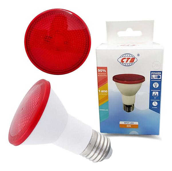 Imagem de Lâmpada Led Par20 6W E27 Vermelho Bivolt