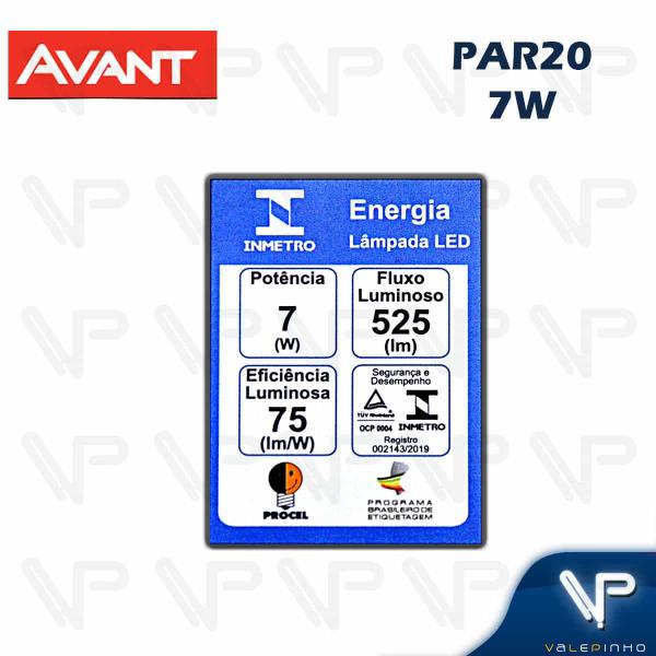 Imagem de Lâmpada led par20 7w 3000k(branco quente)e27 bivolt