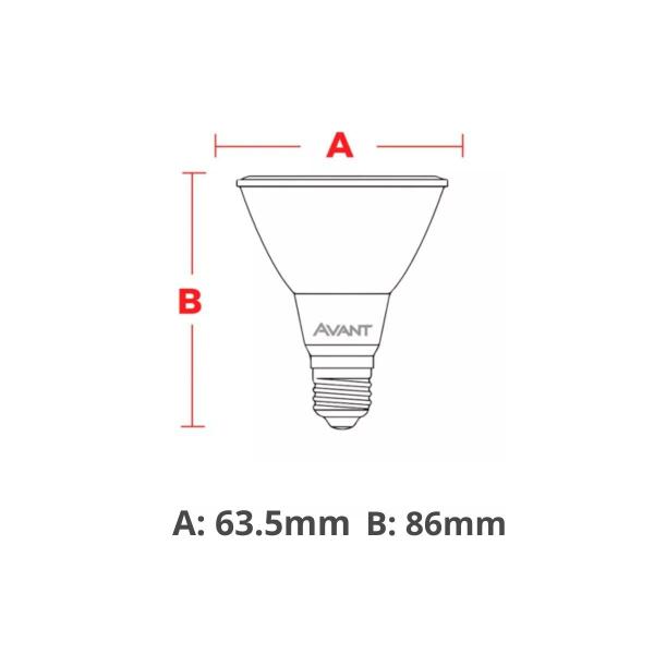 Imagem de Lâmpada LED PAR20 E27 6500K Branco Frio 7W Bivolt AVANT