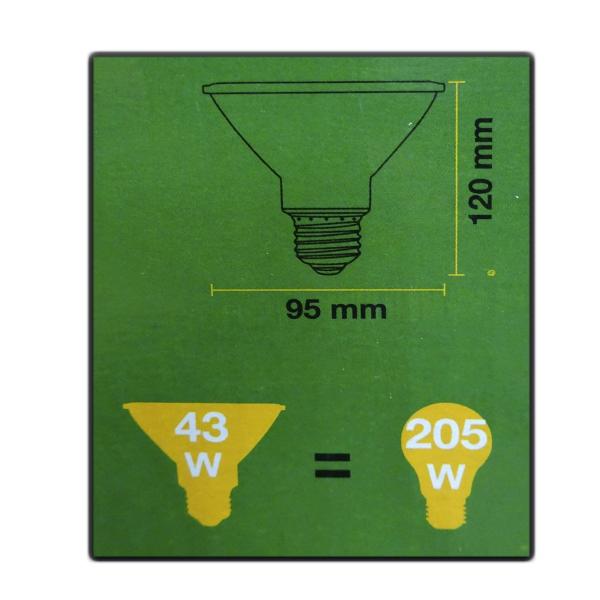 Lâmpada led par30 43w 45g 3000k(branco quente)e27 bivolt - LuzSollar Imagem de Lâmpada led par30 43w 45g 3000k(branco quente)e27 bivolt