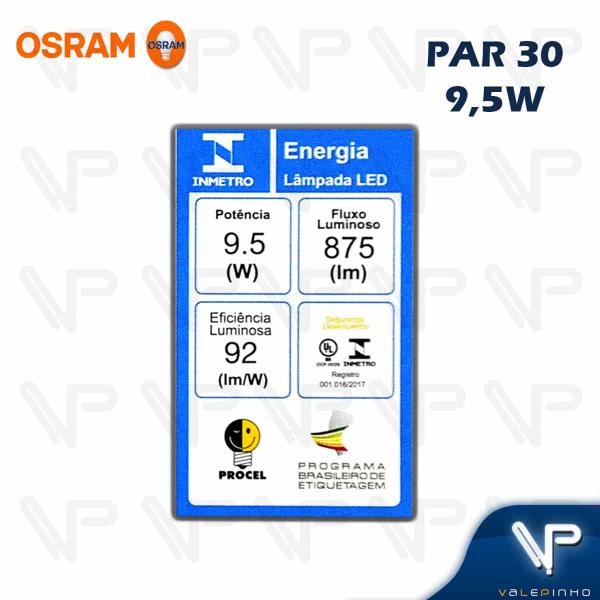 Imagem de Lâmpada led par30 osram  9,5w 25g 3000k(branco quente)e27 bivolt