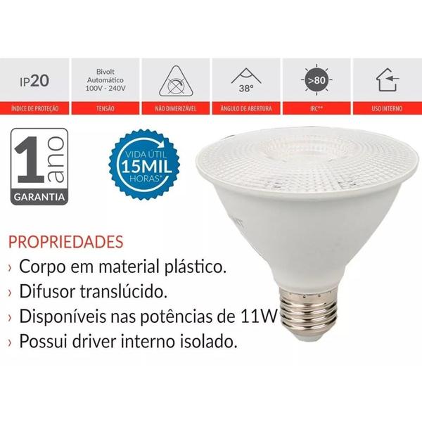 Imagem de Lâmpada Led Par38 14w E27 Bivolt 6500k Branco Frio ou 2700k Branco Quente -  Avant