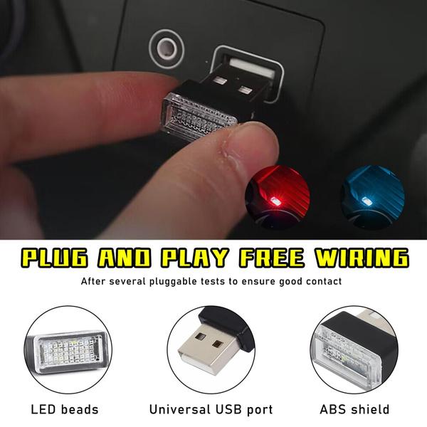 Imagem de Lâmpada LED para ambiente de interior de carro Augeny USB Plug-in 4PCS