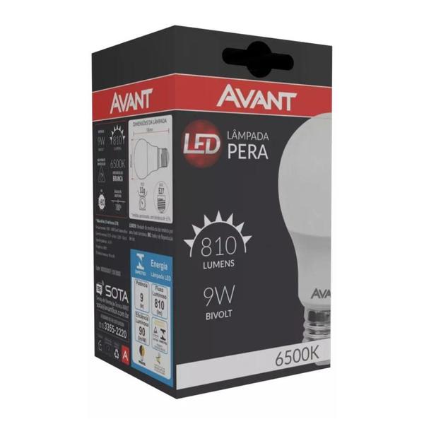 Imagem de Lampada Led Pera 9W Avant 10 Unidades