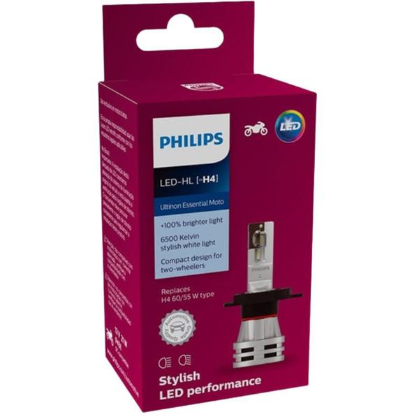 Imagem de Lâmpada led philips ultinon essential moto h4 6500k 60/55w