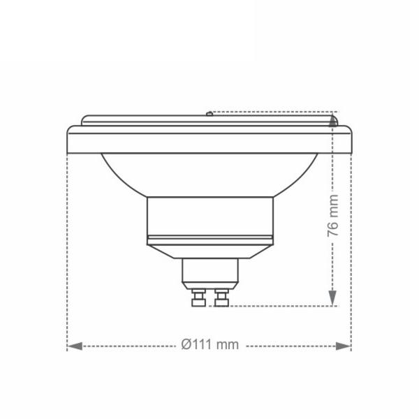 Imagem de Lâmpada Led Pix AR111 12W 24 GU10 Bivolt 2700K Luz Quente