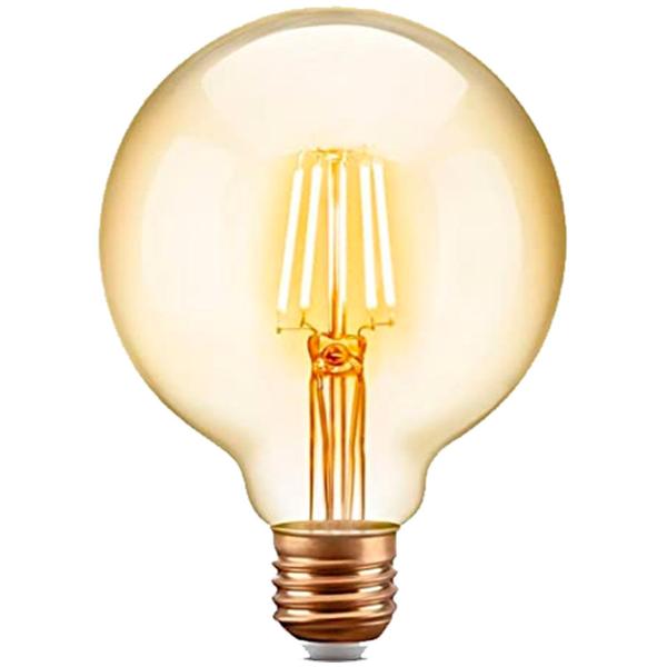 Lâmpada Led Redonda Filamento 2200K Para Fins Decorativos em Locais Estratégicos - Elgin Imagem de Lâmpada Led Redonda Filamento 2200K Para Fins Decorativos em Locais Estratégicos