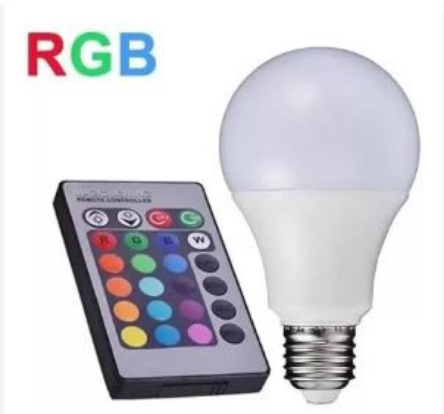 Imagem de Lampada led rgb bivolt com controle remoto   1913