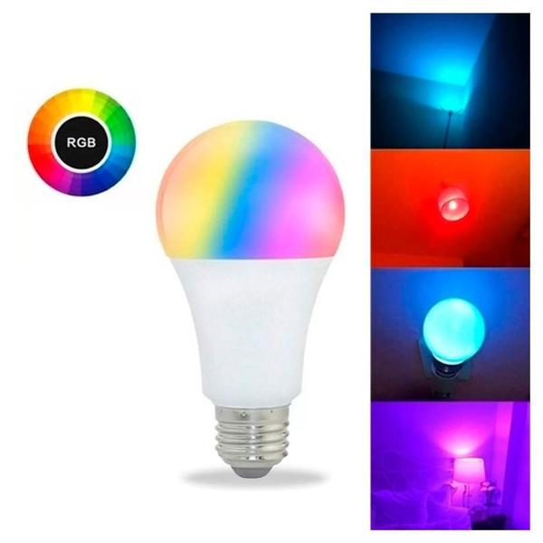 Imagem de Lâmpada Led Rgb Colorida Com Controle Remoto 12W E27 Bivolt