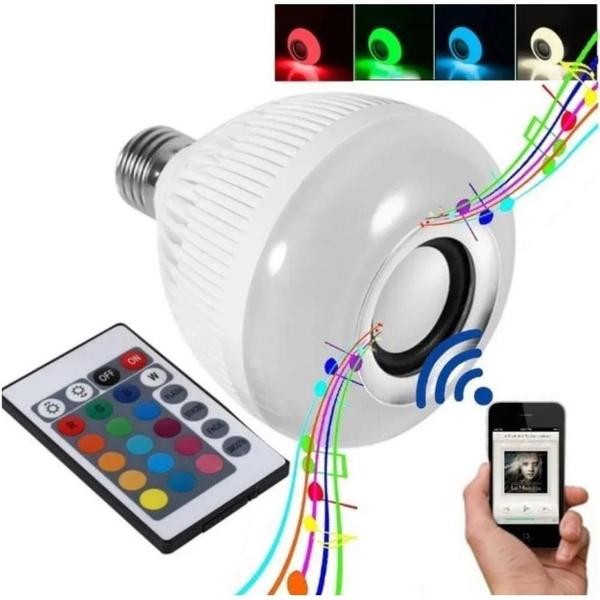 Imagem de Lâmpada Led Rgb Musical 12w Caixa De Som Bluetooth 2 Em 1