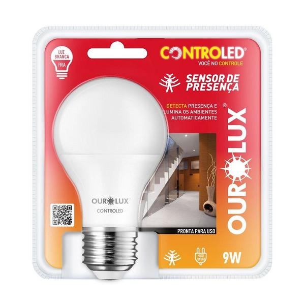 Imagem de Lampada Led Sensor De Presença 9 Watts 6500K - OUROLUX