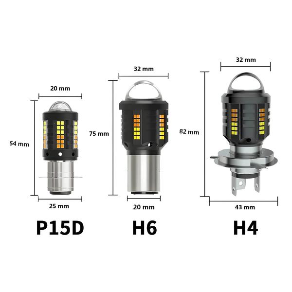 Imagem de Lâmpada Led Super Brilhante Para Farol De Motocicleta, Feixe H4 Halo H6 Ba20d Branco 12v Moto