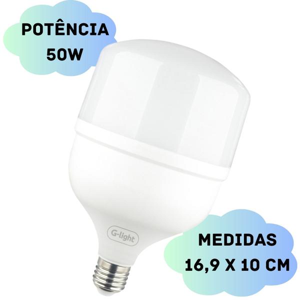 Imagem de Lâmpada LED T100 G-light 50W 6500K E27 Autovolt Fluxo Luminoso de 4000 Lumens e Vida Útil de 25000 Horas