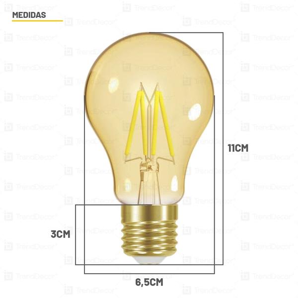 Imagem de Lâmpada LED Taschibra A60 Filamento Vintage 4W E27