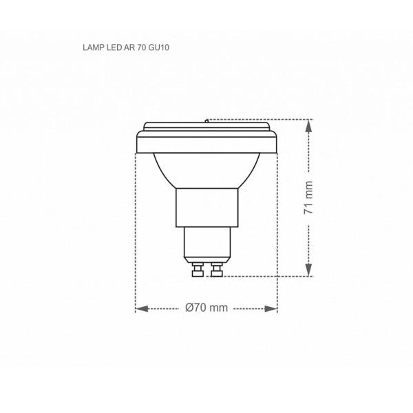 Imagem de Lâmpada led taschibra ar70 4,8w 2700k gu10 dimerizável