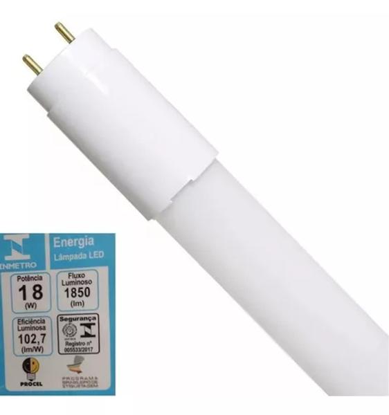 Imagem de Lâmpada Led Tubular 18w Branca 1,20cm 6500k Com 4 Unidades