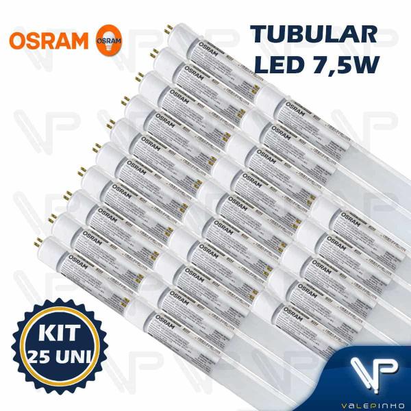 Imagem de Lâmpada led tubular t5 osram 55cm 7,5w 4000k(branco neutro)g5 bivolt leitosa kit25