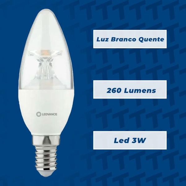 Lâmpada LED Vela 3w 2700k 260lm Bivolt Osram Imagem de Lâmpada LED Vela 3w 2700k 260lm Bivolt Osram