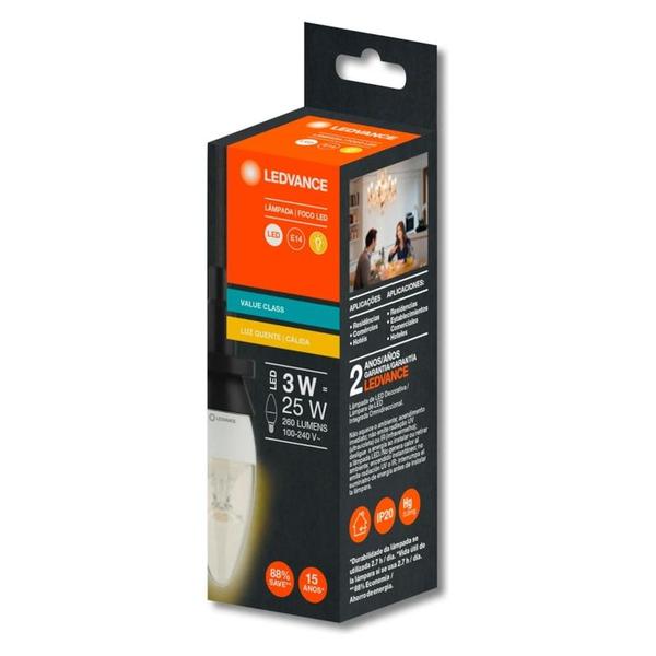 Lâmpada LED Vela 3w 2700k 260lm Bivolt Osram Imagem de Lâmpada LED Vela 3w 2700k 260lm Bivolt Osram