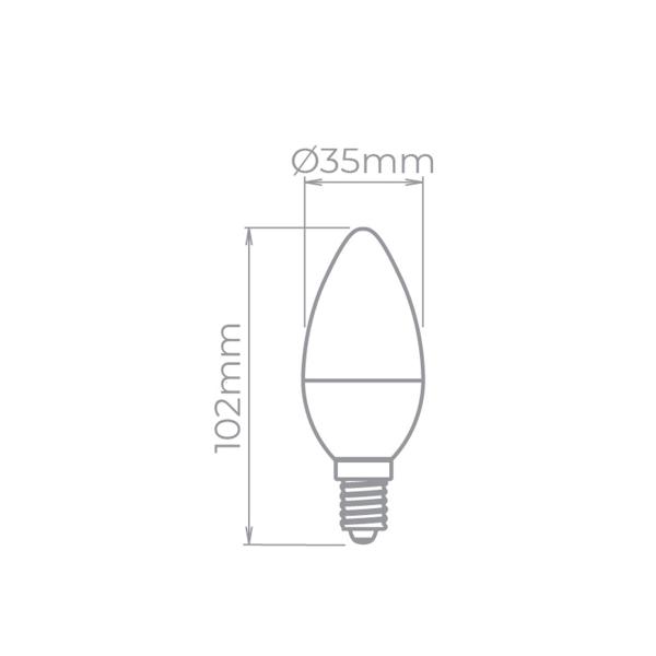 Imagem de Lâmpada Led Vela Leitosa 2W 220V E27 Branco Frio