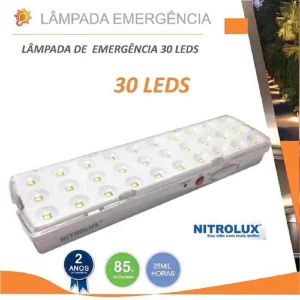 Imagem de Lâmpada Luminária De Emergência 30 Leds 2W - Nitrolux