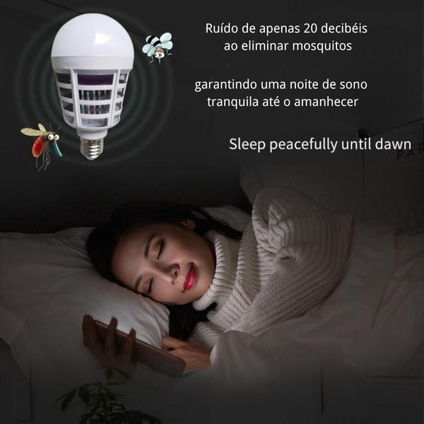 Imagem de Lâmpada Mata Mosquito Luz Led Bivolt 6500k Eficiência