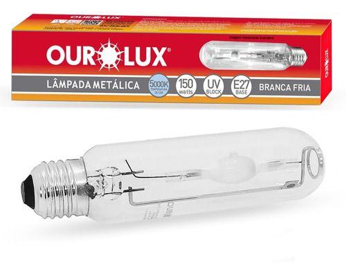 Imagem de Lâmpada Metálica Tubolar 150w E27 Branco Frio 5000k Ourolux