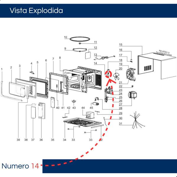 Imagem de Lampada Microondas Electrolux Midea Brastemp 127 Mef41 Mec41