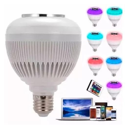 Imagem de Lâmpada Musical Caixa Som 12w Bluetooth Luz Led RGB com Cont