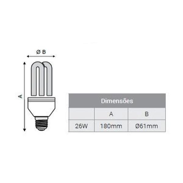 Imagem de Lâmpada Neon Luz Negra Compacta 26W 220V E27- Kian