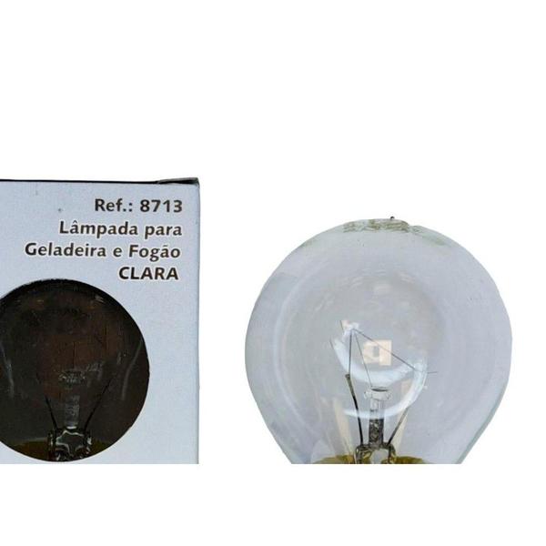 Imagem de Lampada Para Geladeira/Fogao/Lustre Brasfort 25Wx127V. Clara . / Kit C/ 10 Peças