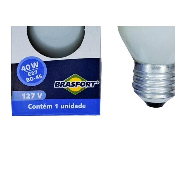 Imagem de Lampada Para Geladeira/Fogao/Lustre Brasfort 40Wx127V. Leitosa