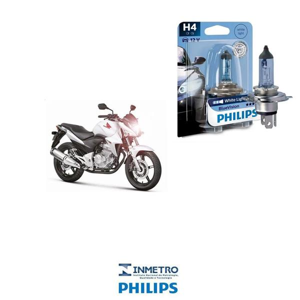 Imagem de Lâmpada Philips BlueVision H4 p/ HONDA CB 300 2010 2013