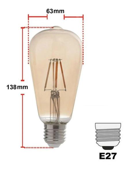 Imagem de Lampada Retro Led Filamento 4w St64 Dimerizavel Avant 220V