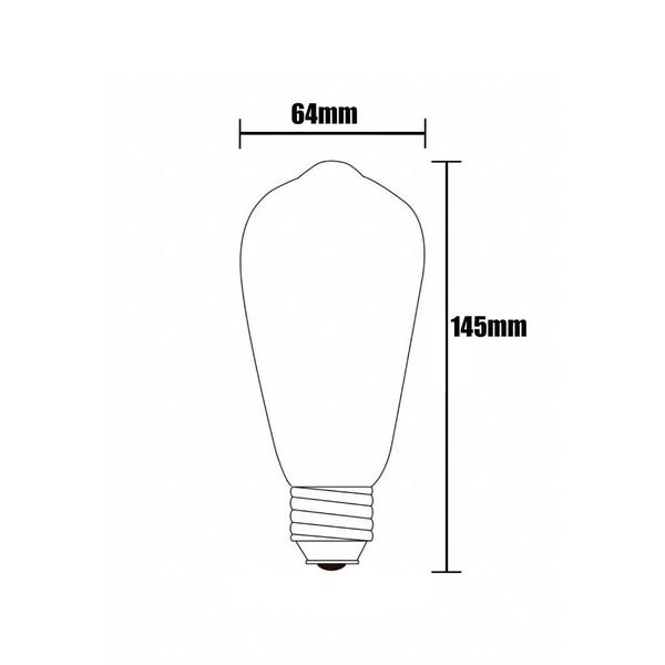 Imagem de Lâmpada Retro Vintage St64 Filamento Carbono 110V