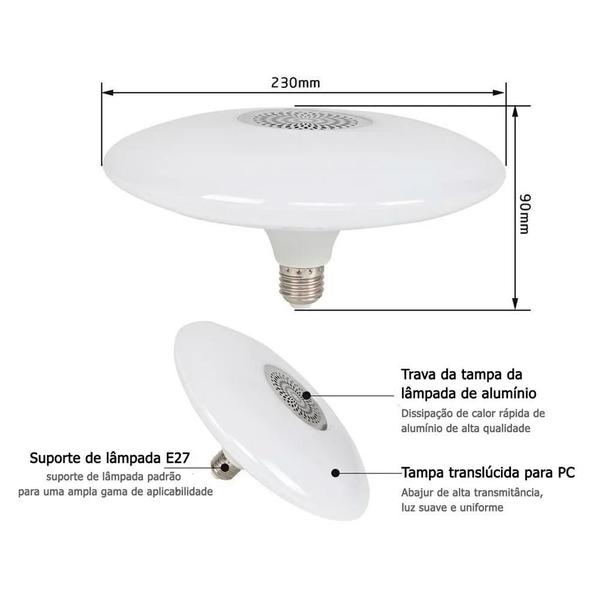 Imagem de Lâmpada Rgb Led Sonhador Colorido Musical Bluetooth Multi