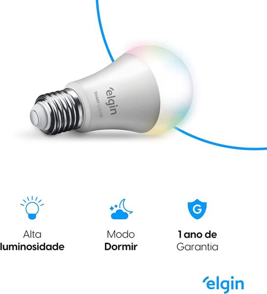 Imagem de Lâmpada Smart Inteligente Led Bulbo 10w RGB Color Wifi Google Alexa